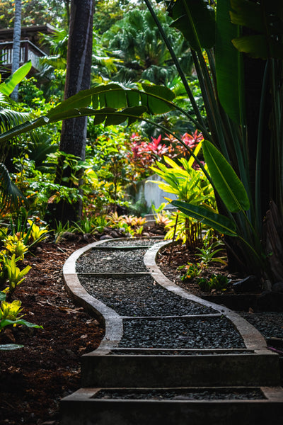 Soil mulching using a blower